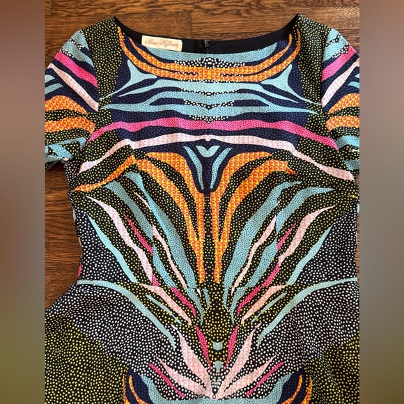 Mara Hoffman Black Phoenix Mini Peplum Sheath Maximalism Animal Print Size 4 - Picture 7 of 11